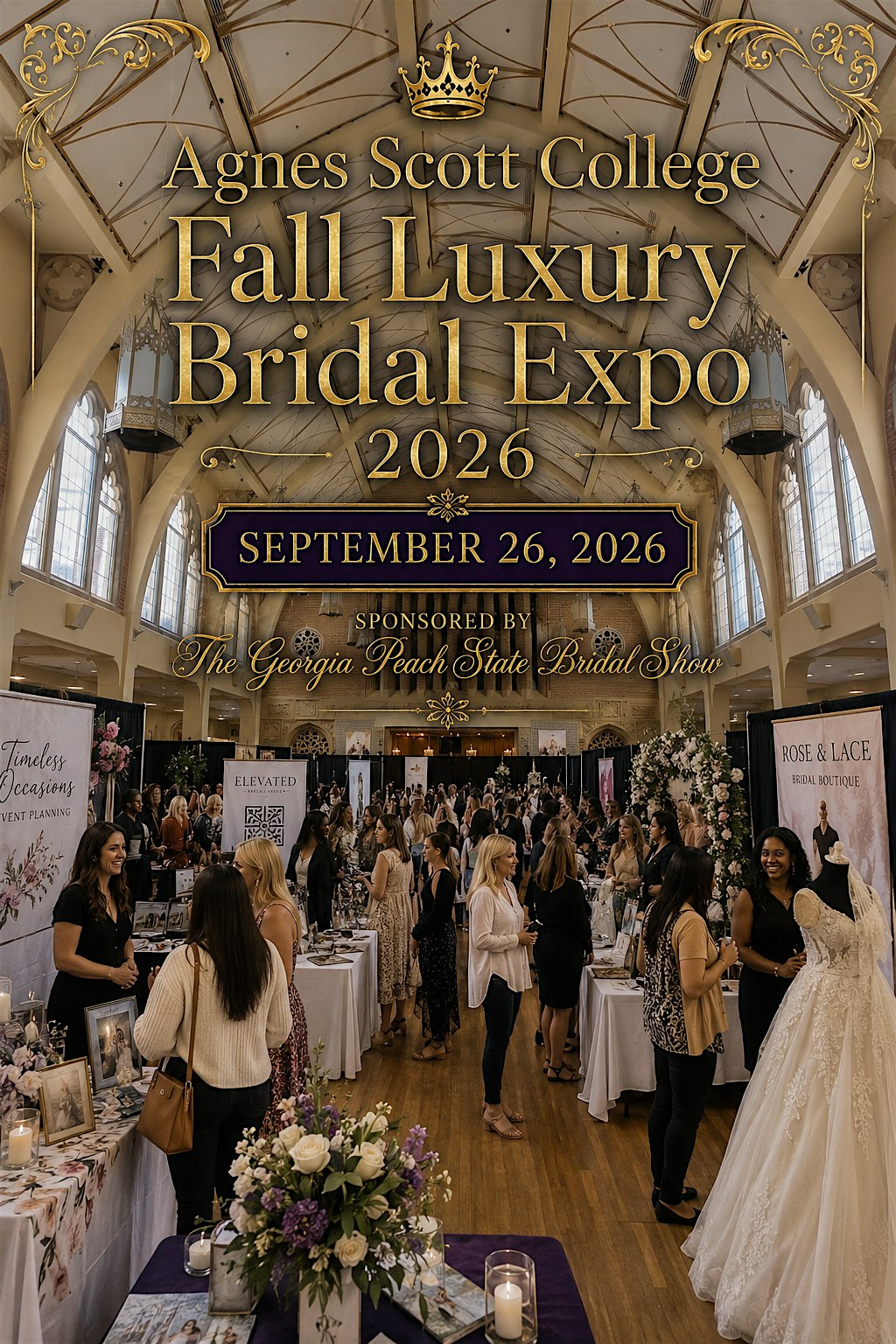 Agnes Scott College Fall Luxury Bridal Expo 2026 GA Peach State Bridal Show