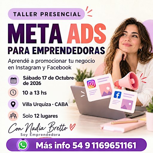 Taller presencial: Meta Ads para emprendedoras