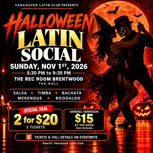 Halloween Latin Social at The Rec Room Brentwood | Nov 1st