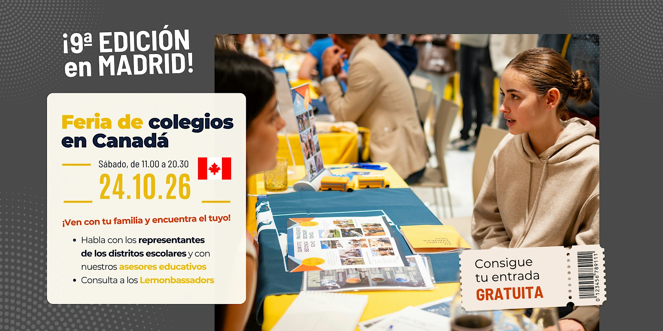9ª Feria de Colegios en Canadá · Estudiar en el extranjero (12-17 años)