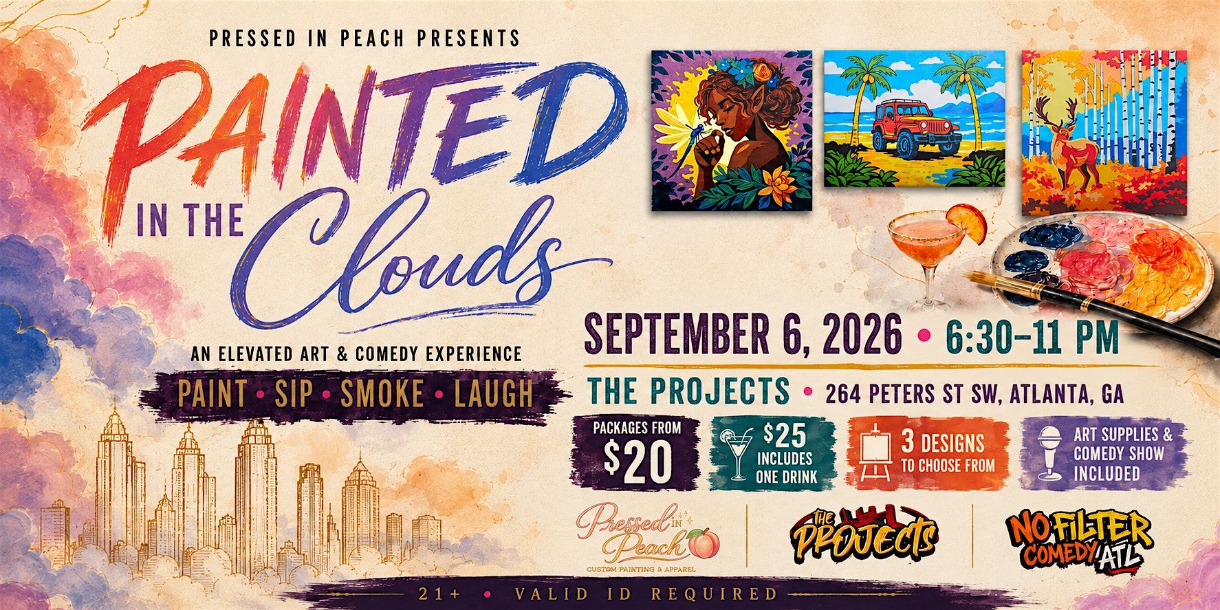 Painted in the Clouds: An Elevated Art & Comedy Experience