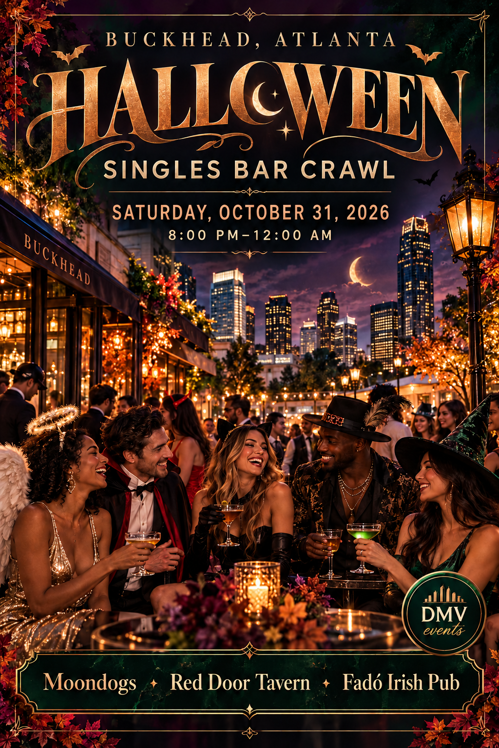 HALLOWEEN SINGLES BAR CRAWL — BUCKHEAD, ATLANTA 🎃