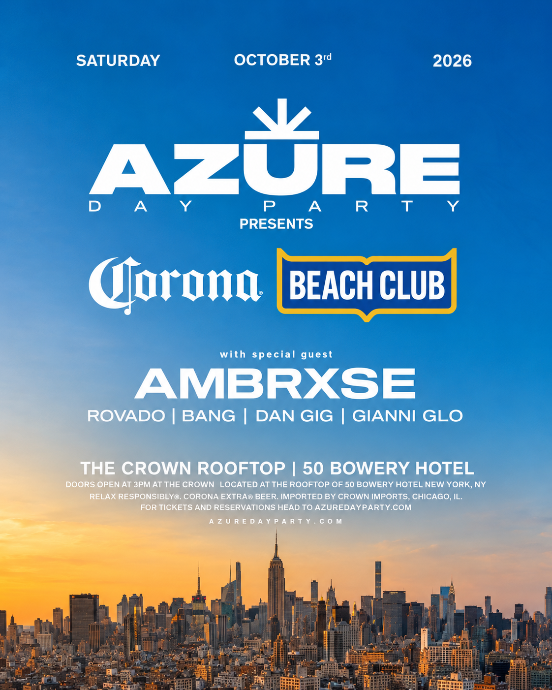 Azure Day Party Presents Corona Beach Club