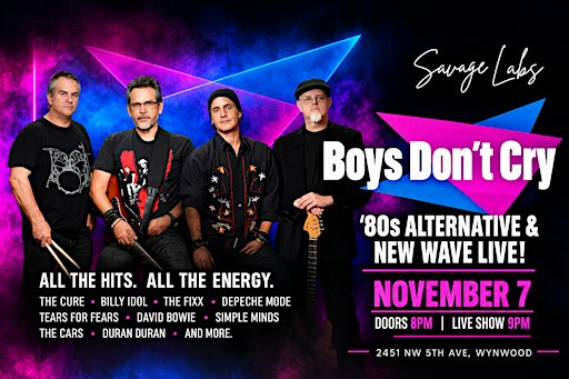 Boys Don’t Cry – ’80s Alternative & New Wave Live