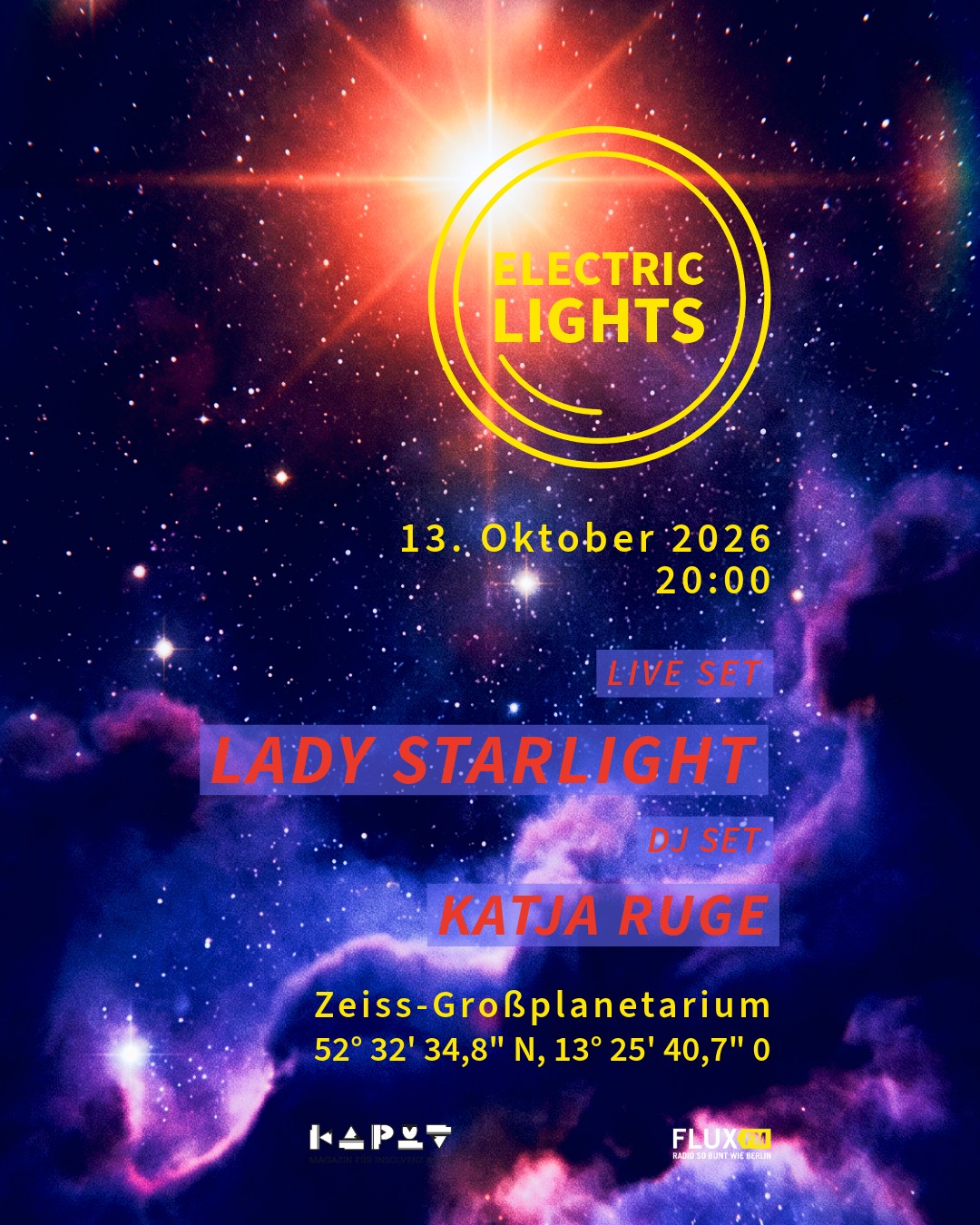 Electric Lights /AV Live Berlin - Lady Starlight (Live) & Katja Ruge (DJ)