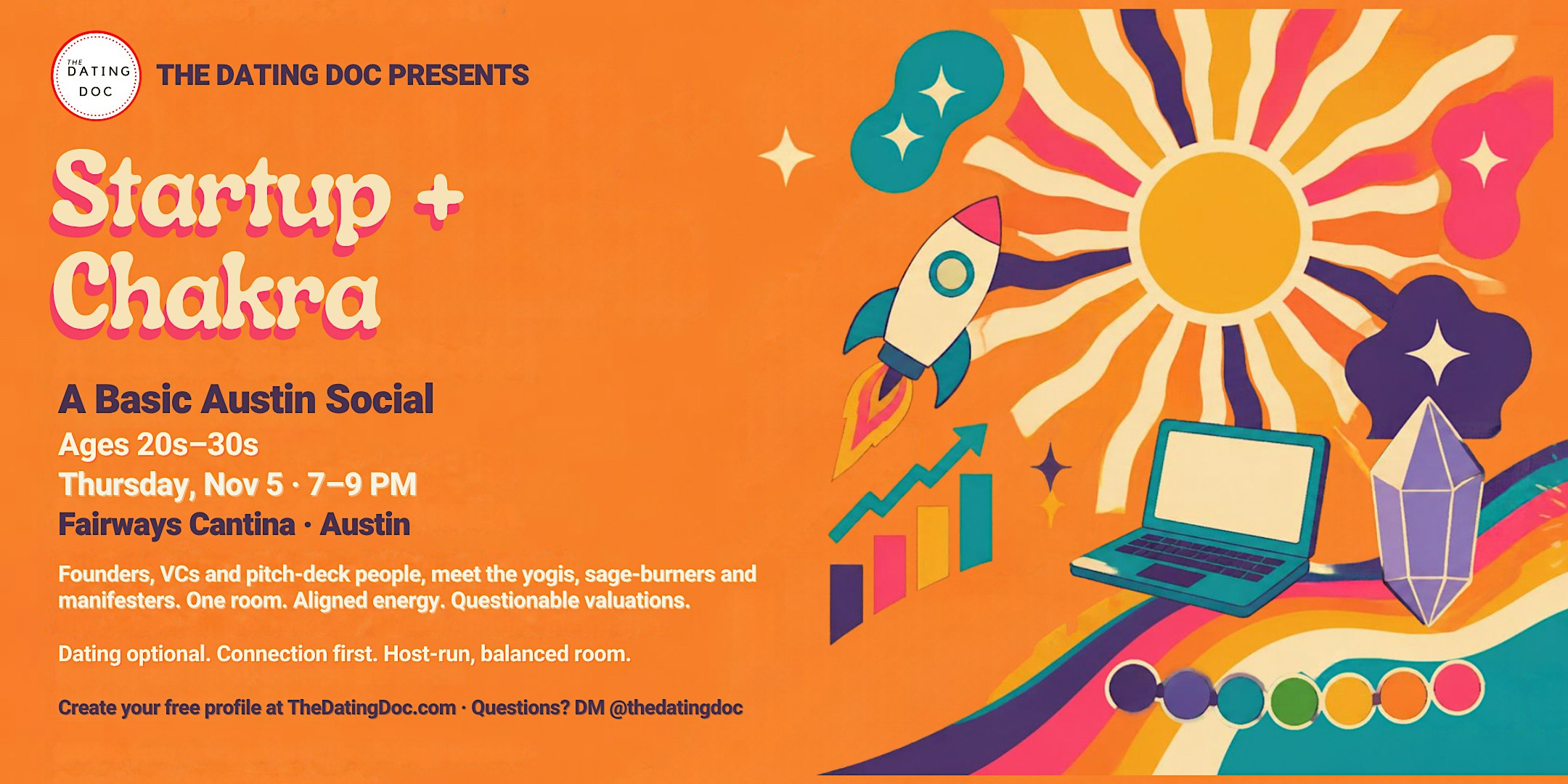 Startup + Chakra - Basic Austin Social (Ages: 20s-30s)