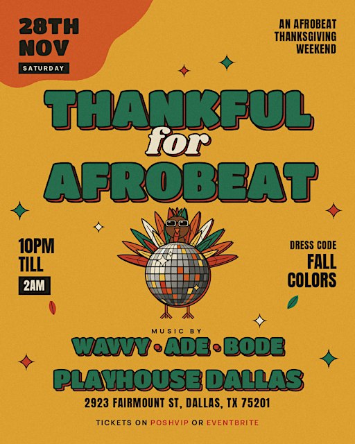 Thankful for Afrobeat
