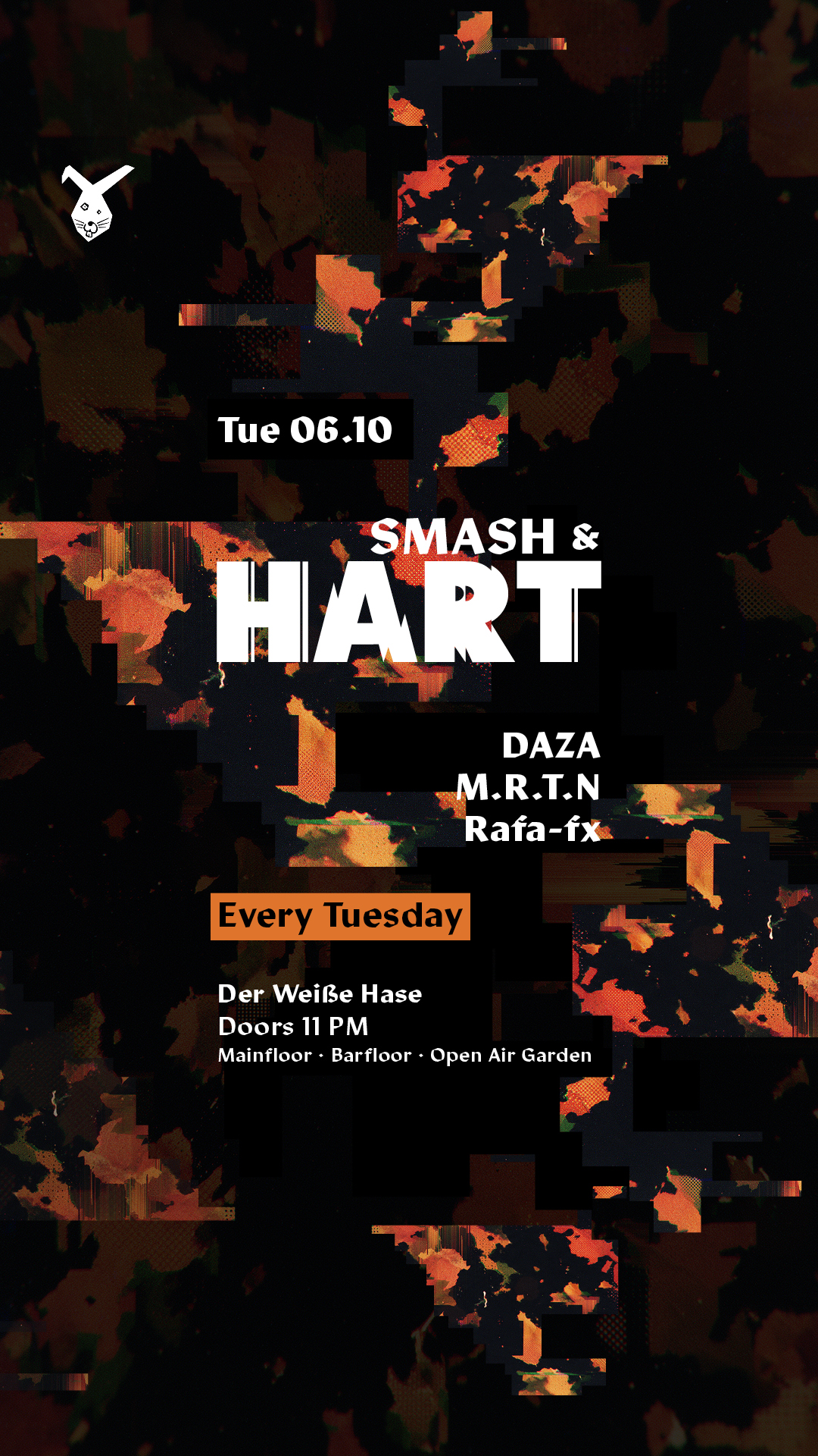 Smash & HART ◢◤ Tuesday Rave & Open Air Garden [free entry until midnight*]