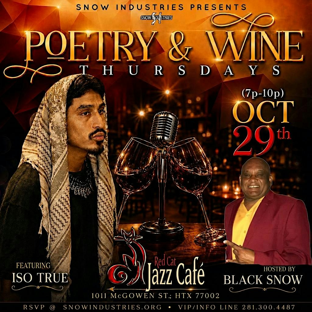 POETRY & WINE THURSDAYs Presented by SNOW INDUSTRIES