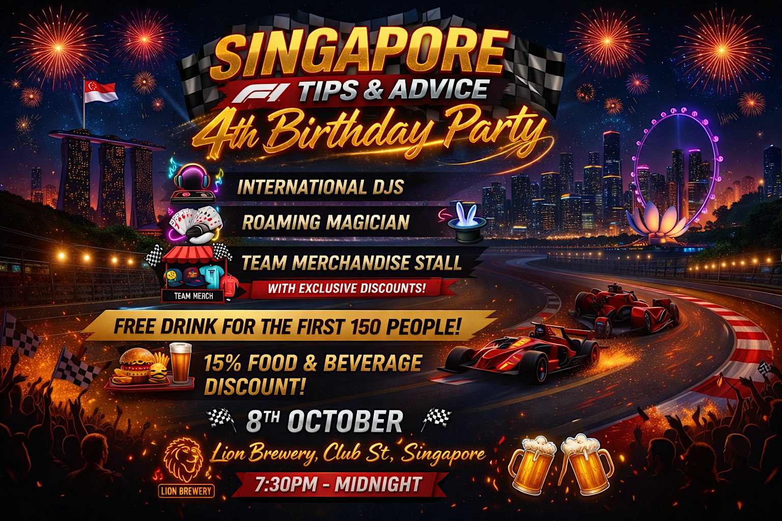 Singapore F1 Tips & Advice "Meet & Greet" 4th Birthday Party