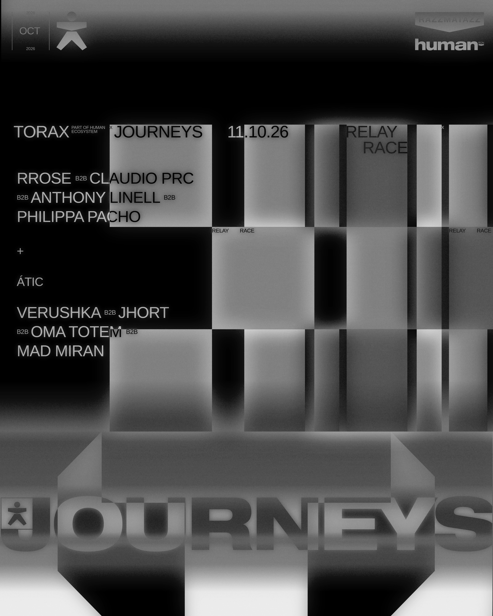 Torax x Journeys: Anthony Linell, Claudio PRC, Philippa Pacho, Rrose, mad miran, oma totem