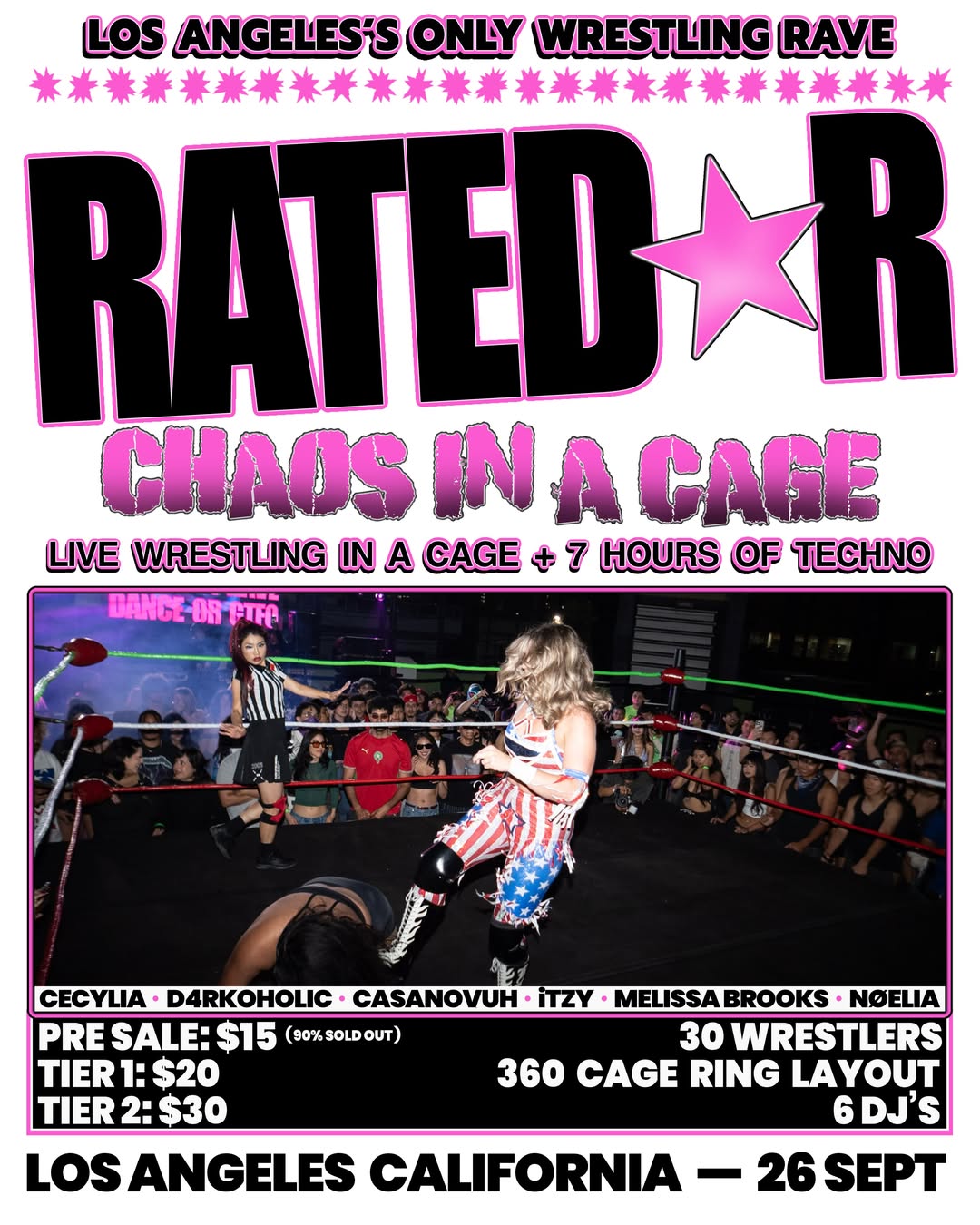 RATED-R: WRESTLING + TECHNO RAVE
