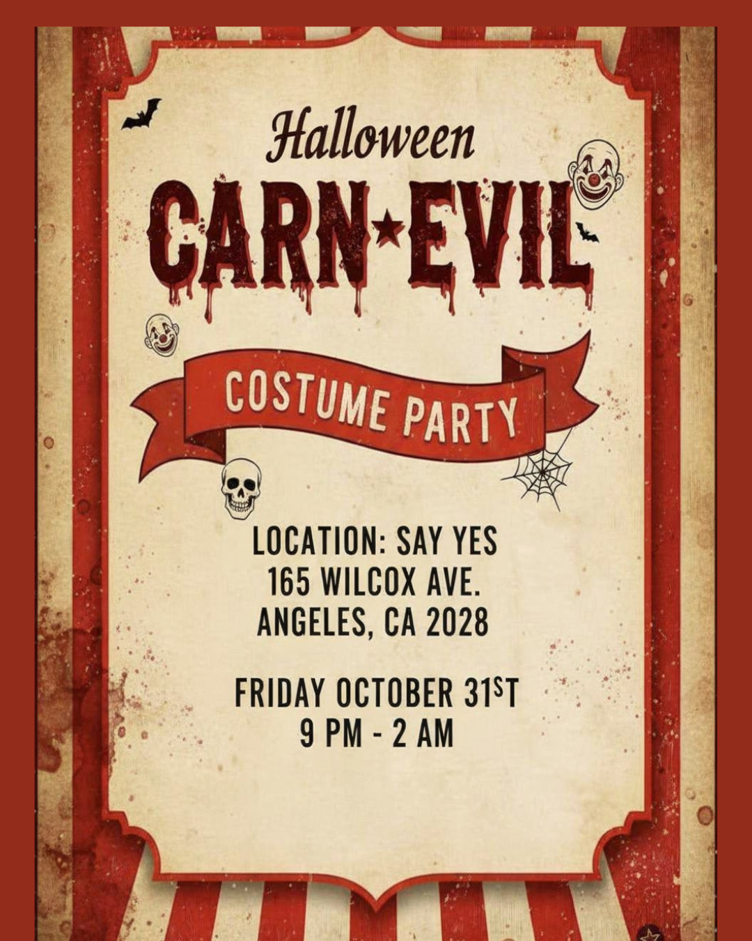 CARN*EVIL Halloween Costume Party @ new hotspot Say Yes in Hollywood