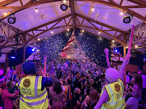 Big Fish Little Fish  SOUTHBANK LONDON  Snow Ball Family Rave Sun 8 Nov