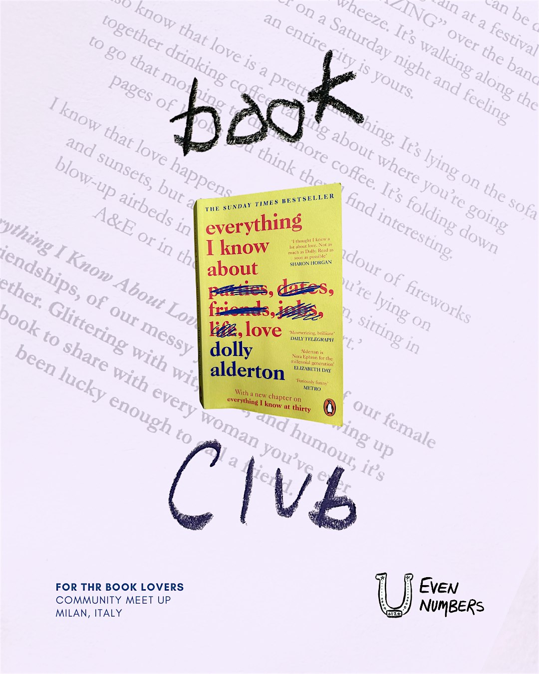 Book Club Milan | Everything I Know About Love by Dolly Alderton