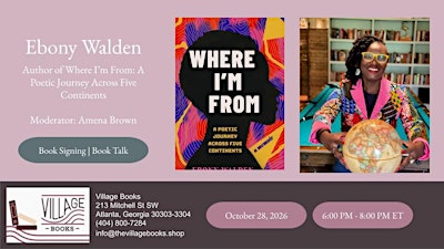 Book Signing and Author Talk with Ebony Walden