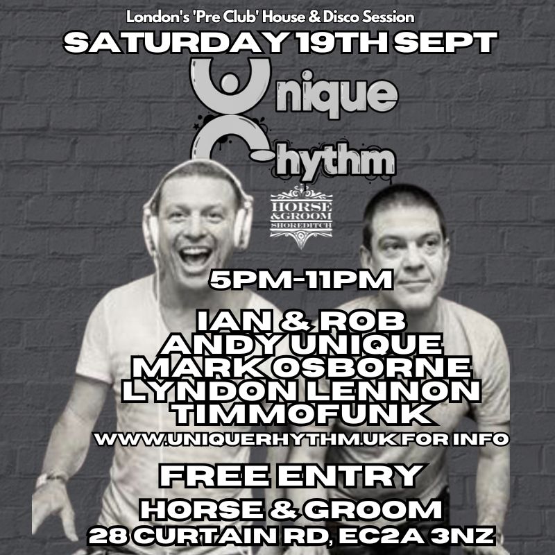 Unique Rhythm free Sept daytime party