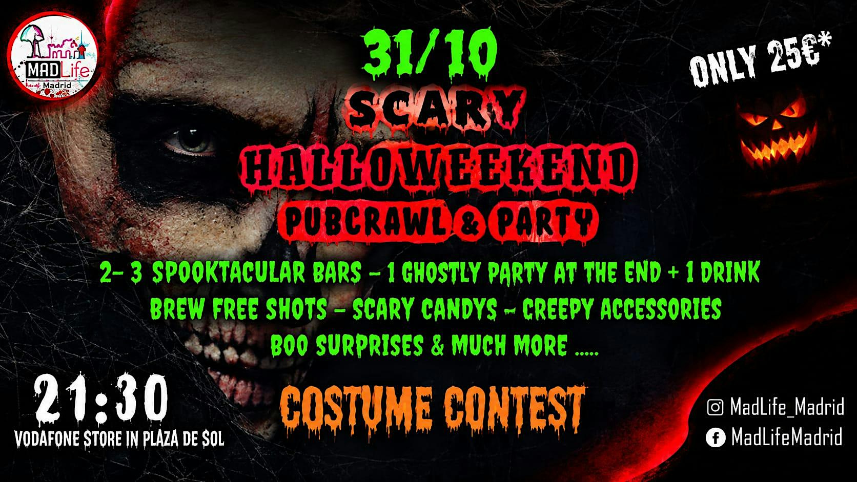 Scary Crawl o Ween & Party-PubCrawl.COSTUME CONTEST!!!