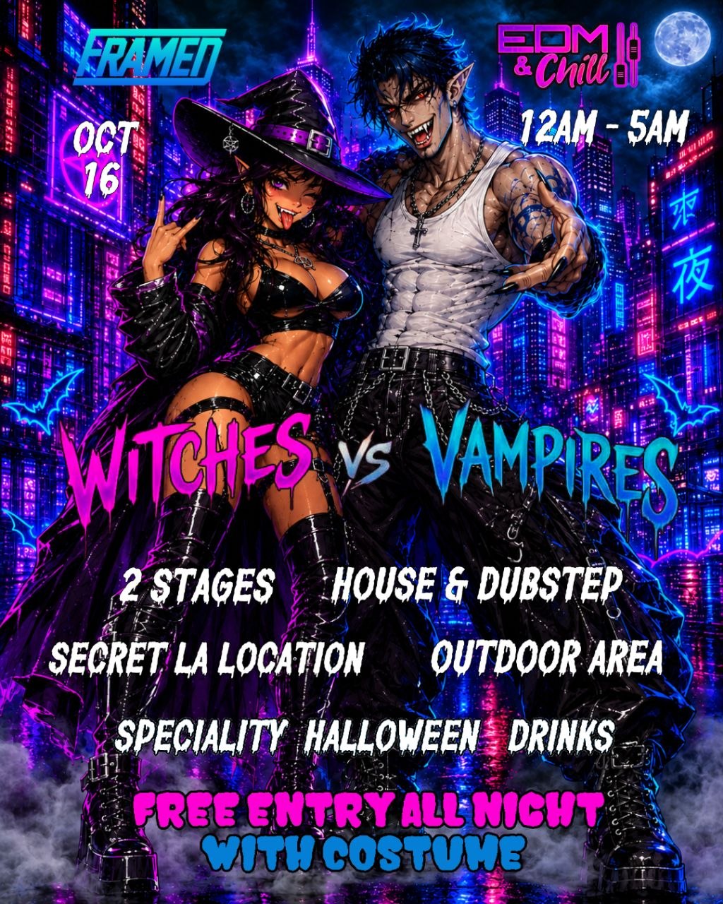 Witches vs Vampires Warehouse Rave