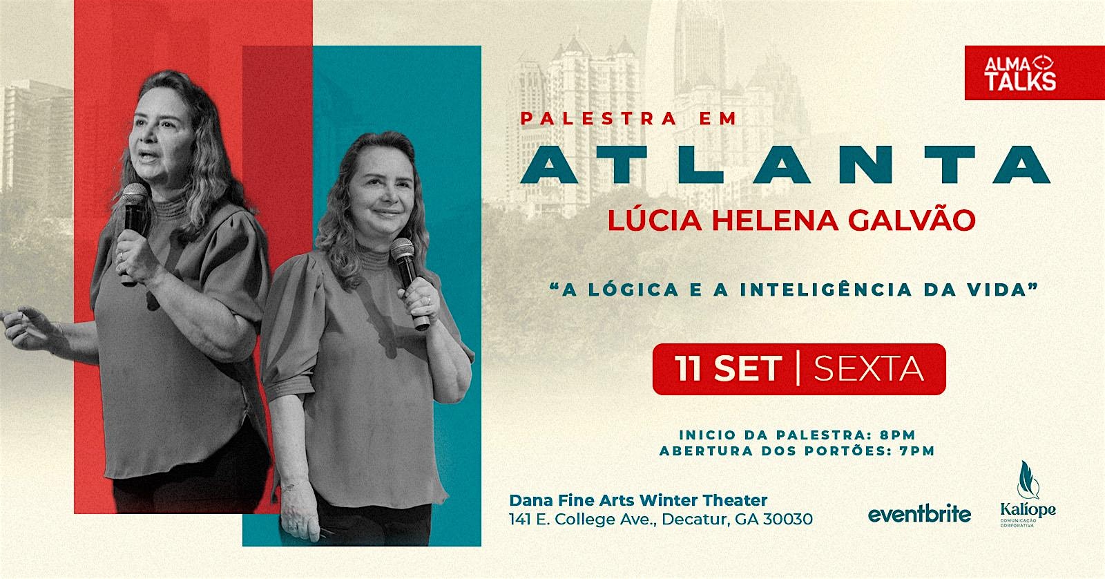 Lucia Helena Galvão em Atlanta - Palestra "A Logica e Inteligência da Vida"