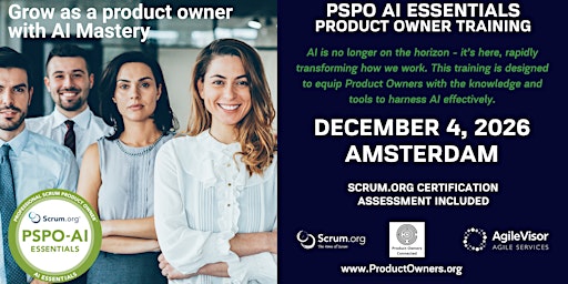 Product Owner - AI Essentials (PSPO-AIE). A Scrum.org Certified Training.