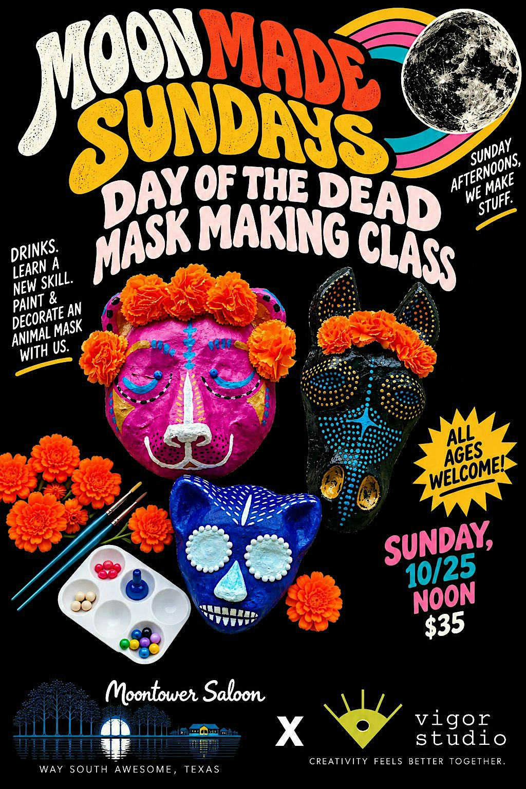 Moon Made Sundays: Day of the Dead Mask Making