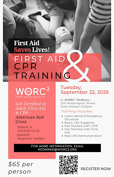WORC² presents:  First Aid/CPR/AED Training!