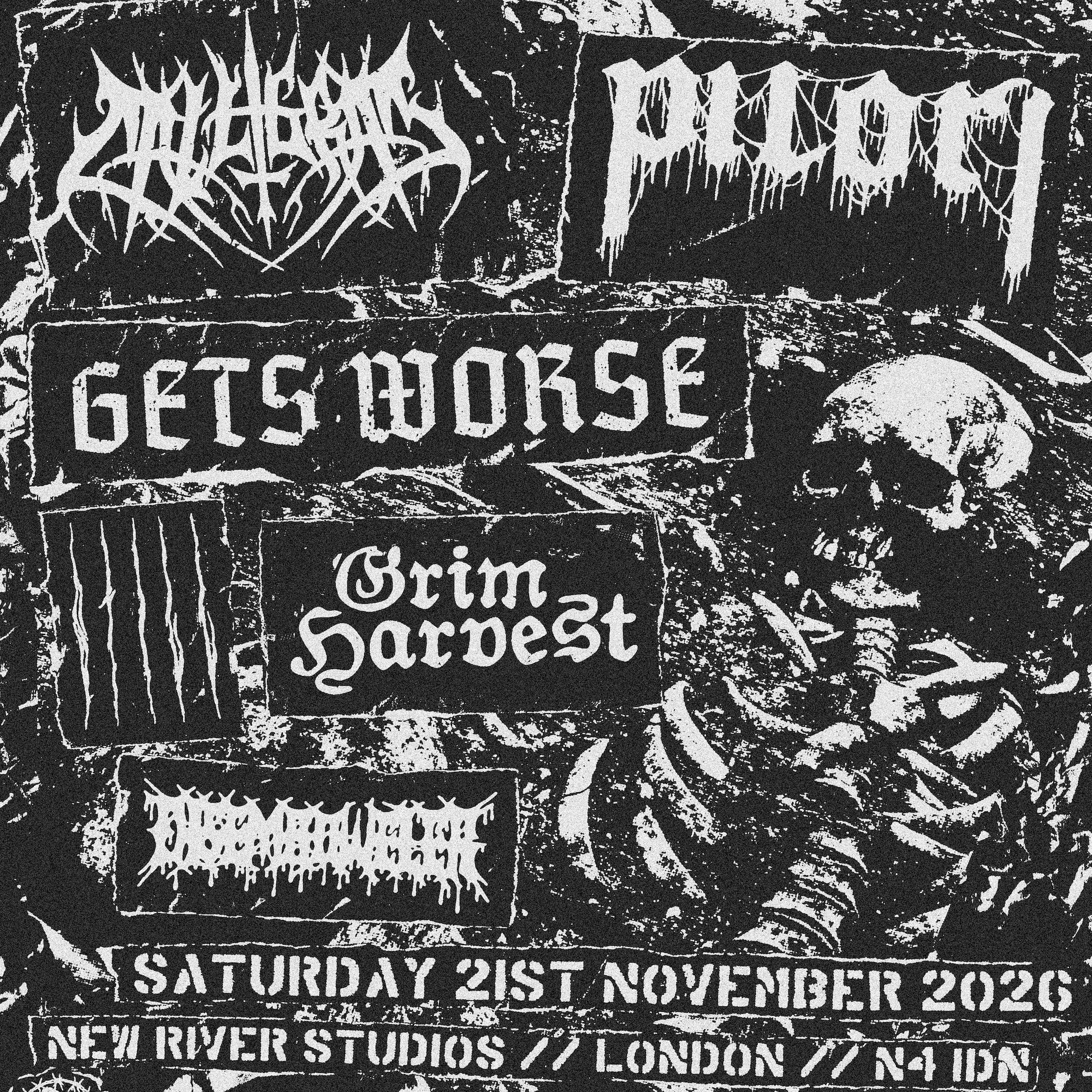 Calligram / Pilori / Gets Worse / Still / Grim Harvest / Disemboweler
