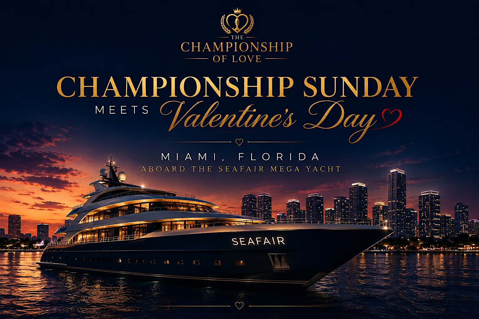 Championship Sunday Meets Valentines Day: Biscayne Bay, Miami, FL