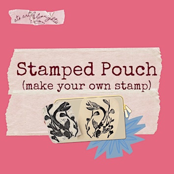 Custom Stamped Pouch (make your own stamp!)