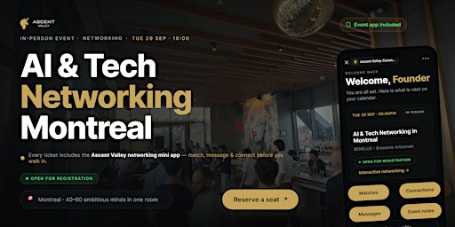 AI & Tech Networking Event in Montreal by Ascent Valley