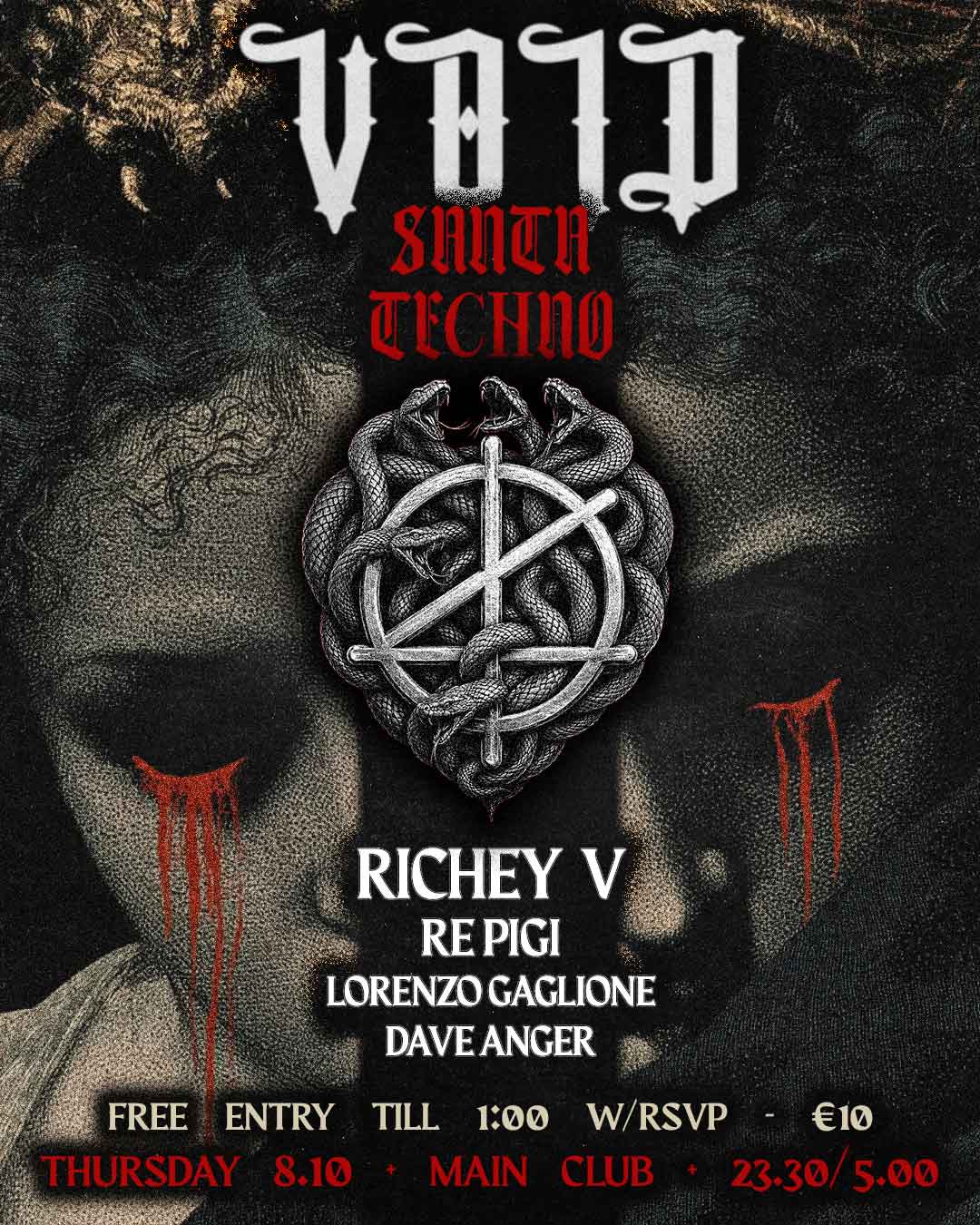 VOID - SANTA TECHNO - Free w/RSVP till 1:00 - Richey V, Re Pigi, Lorenzo Gaglione, Dave Anger