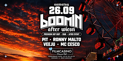 SA. 26.09 | boomIN Afterwiesn Edt. @ FILMCASINO