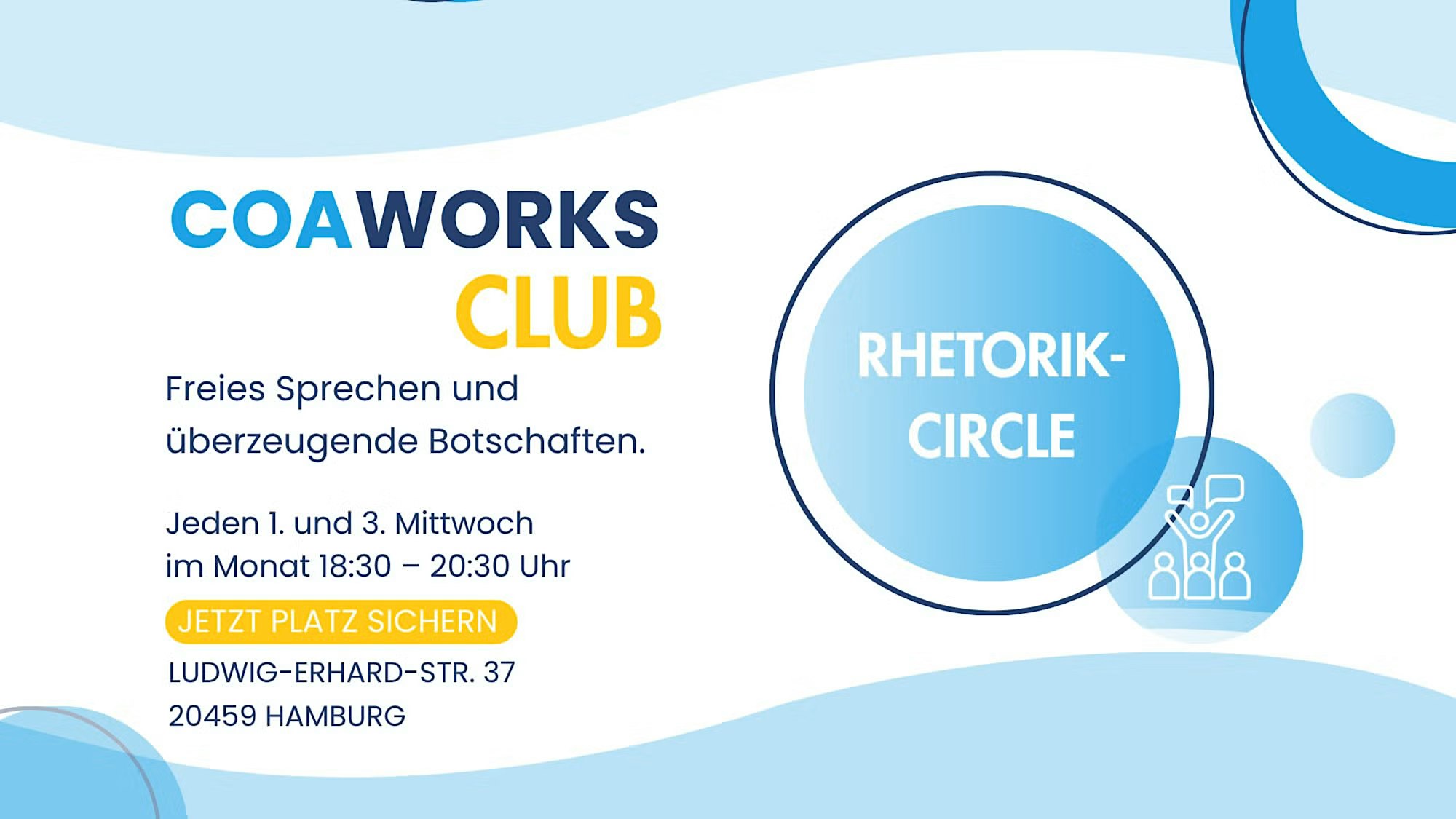 Rhetorik-Circle - 2x monatlich: Intensiv-Training und indiv. Coaching