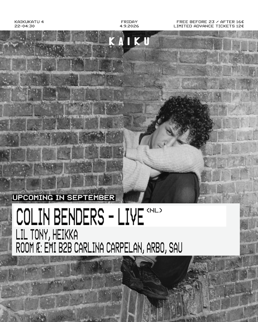 Kaiku presents: Colin Benders – LIVE (NL)