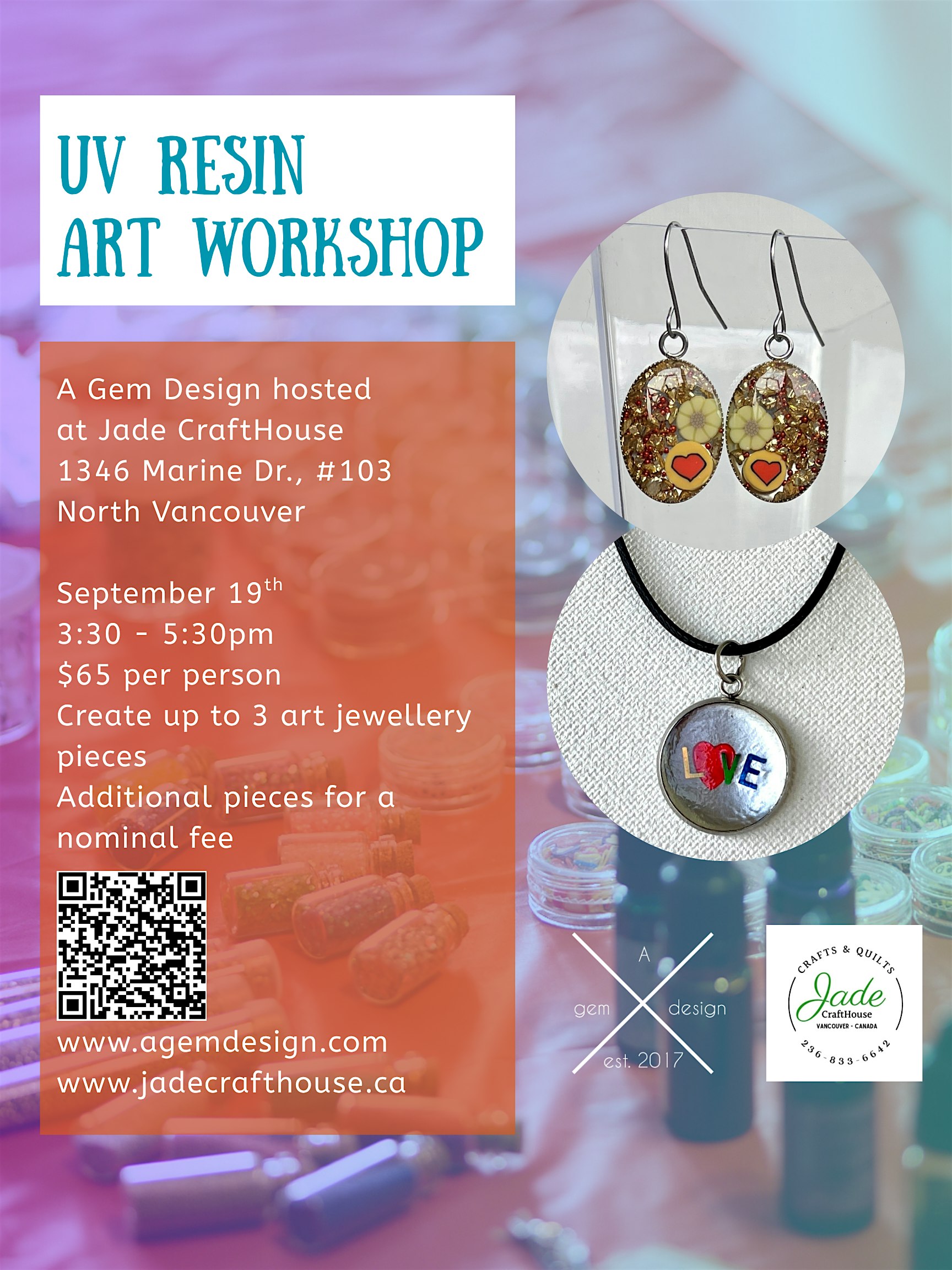 UV Resin Art Workshop at Jade CraftHouse