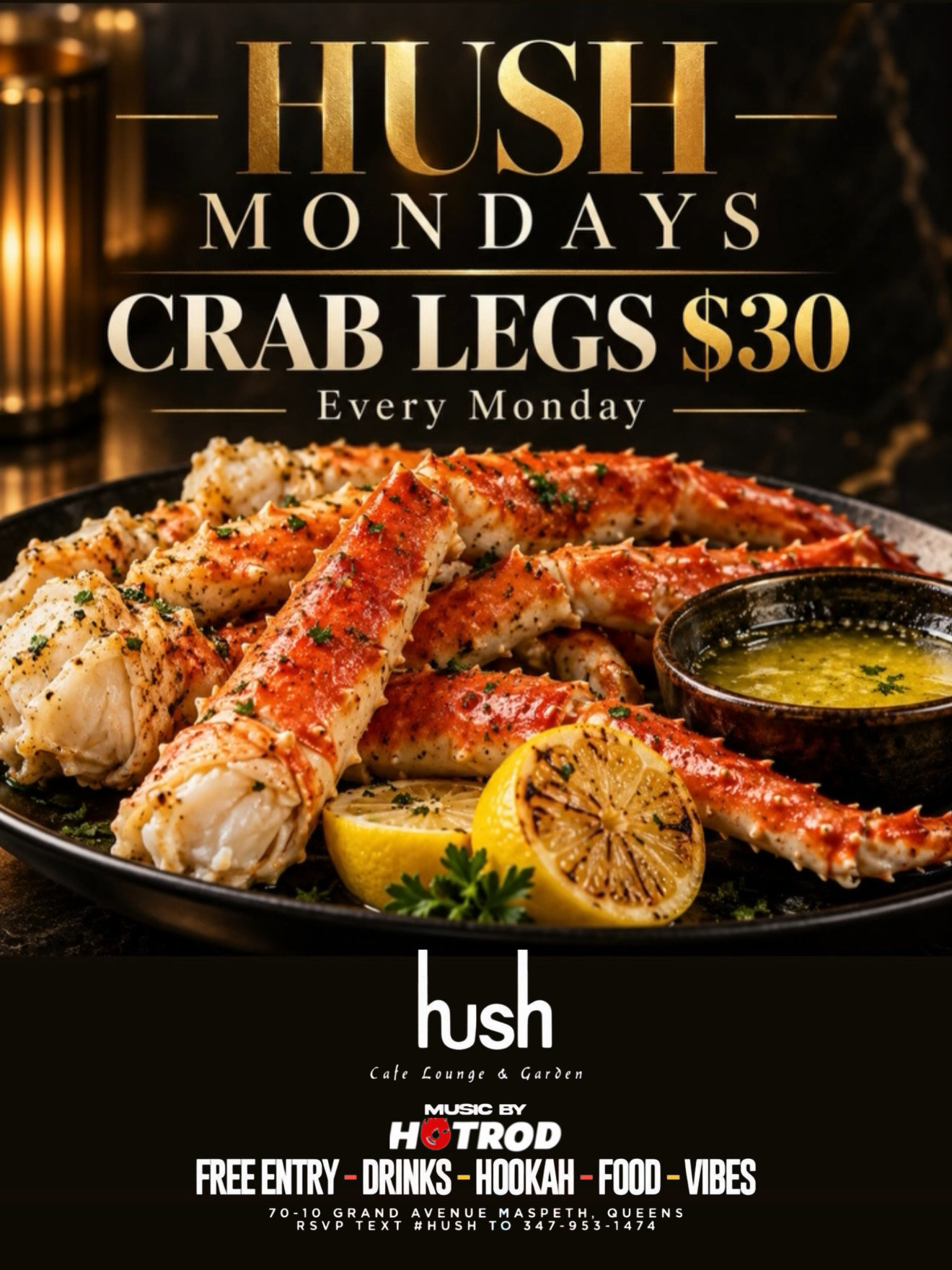 SEAFOOD MONDAYS AT HUSH