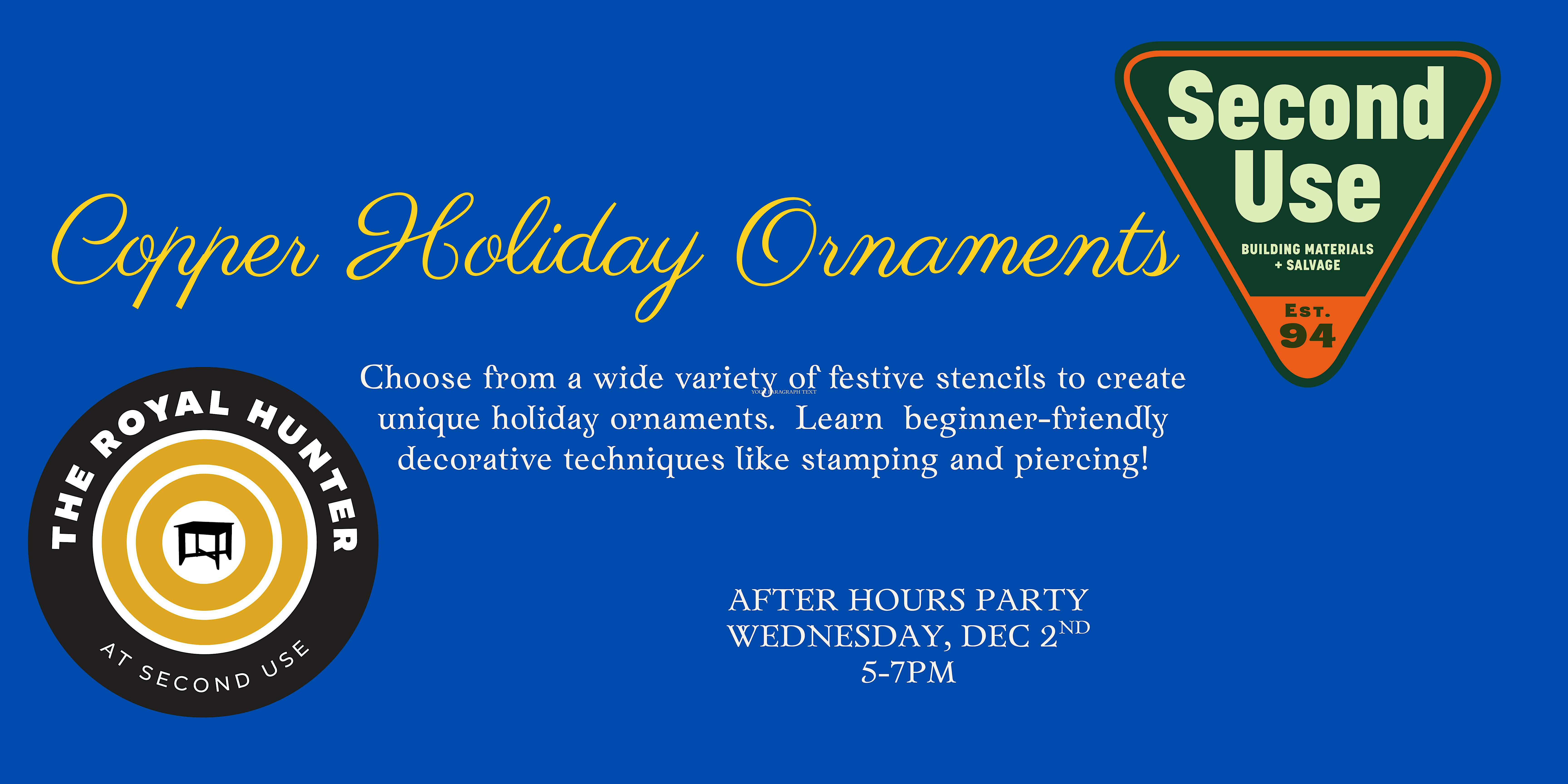 Copper Holiday Ornaments