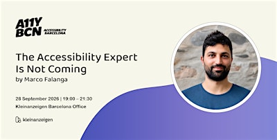 A11Y BCN (Accessibility Barcelona) September Meetup