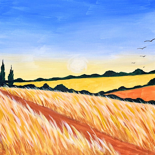 Sip & Paint at Hopper Coffee, Backwell, Bristol - "Fields of Gold"