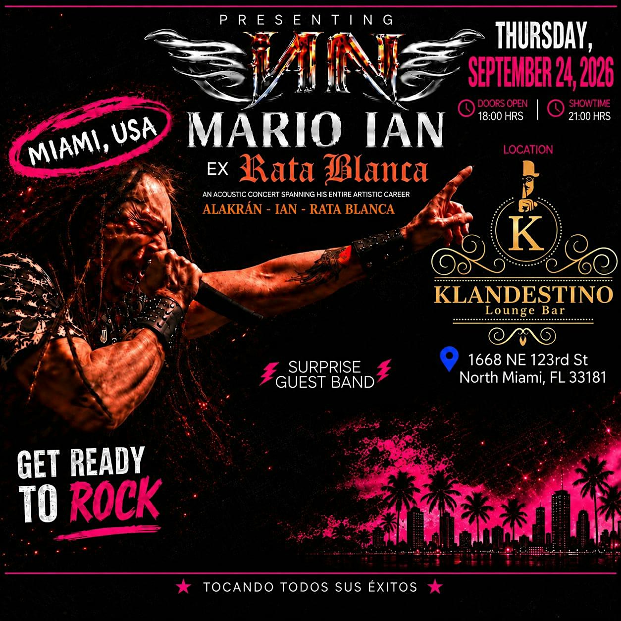 Mario Ian ex Rata Blanca at Klandestino