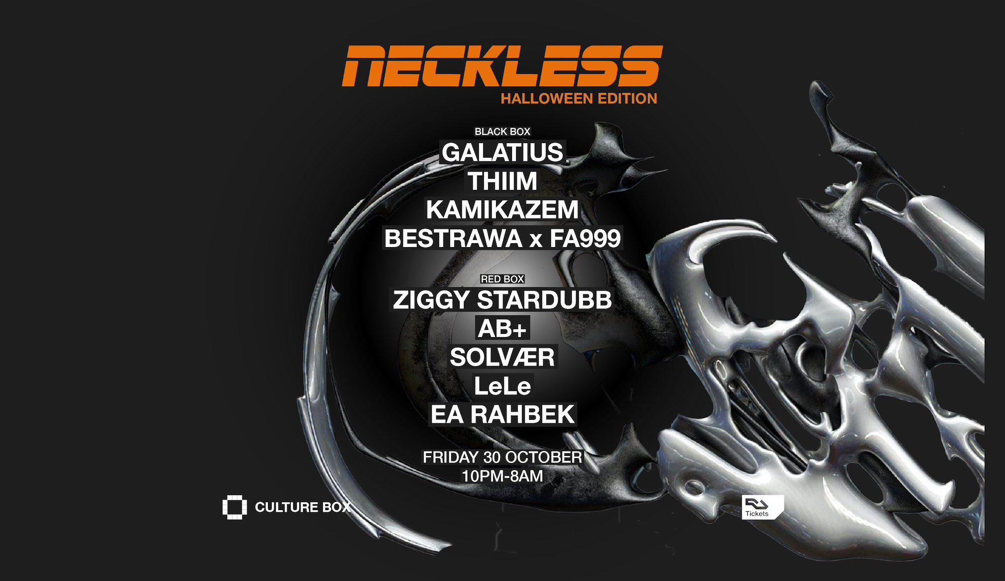 NECKLESS: HALLOWEEN EDITION: GALATIUS / Thiim / KAMIKAZEM / Bestrawa x FA999 / Ziggy Stardubb