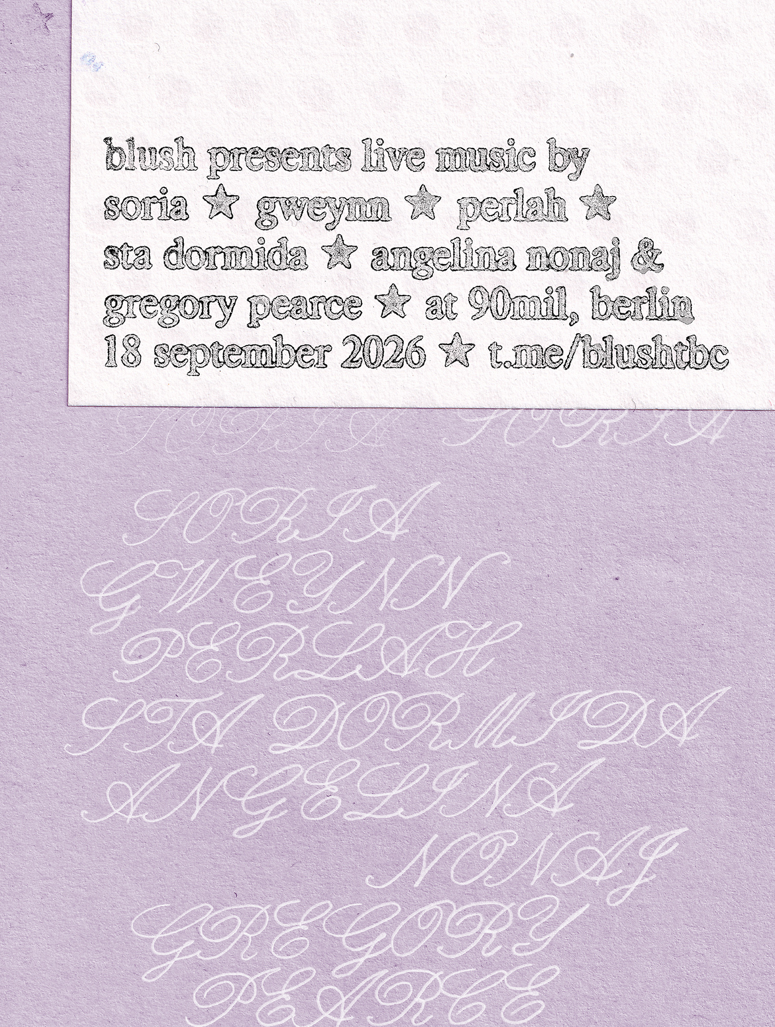 blush label showcase