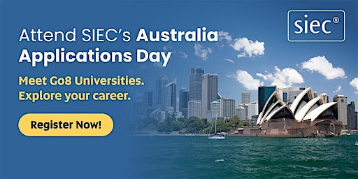 Attend SIEC's Australia Applications Day in Bangalore