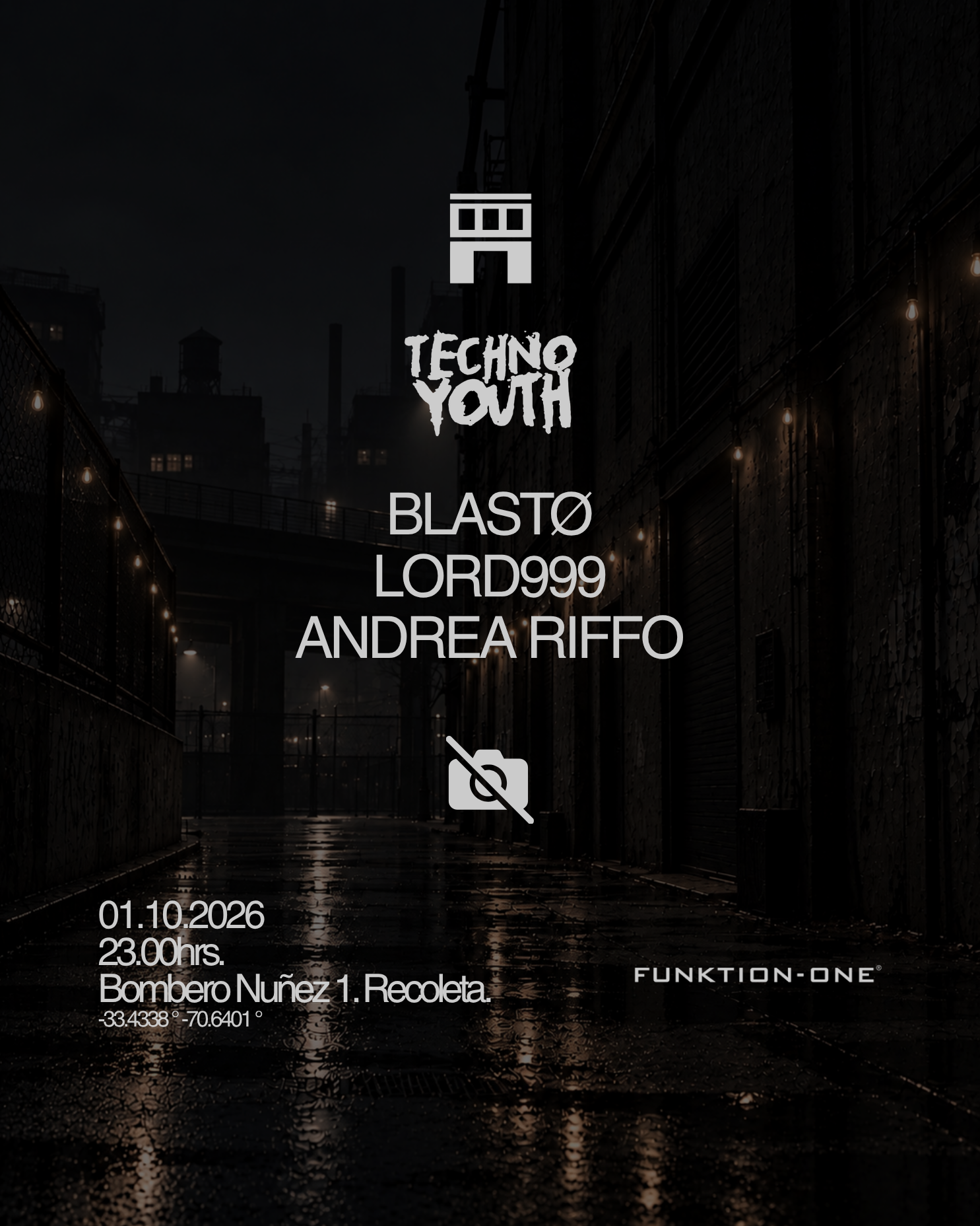 01 de Octubre en CLUB 1: [CLUB 1 x Techno Youth] Andrea Riffo - Blastø - Lord999