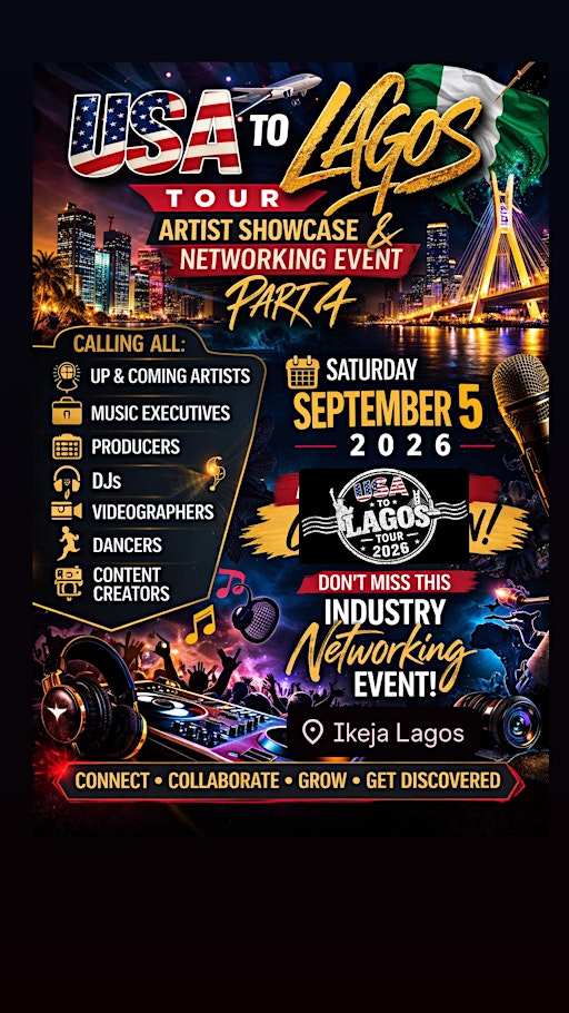 The USA to Lagos Artist Showcase and Networking Event