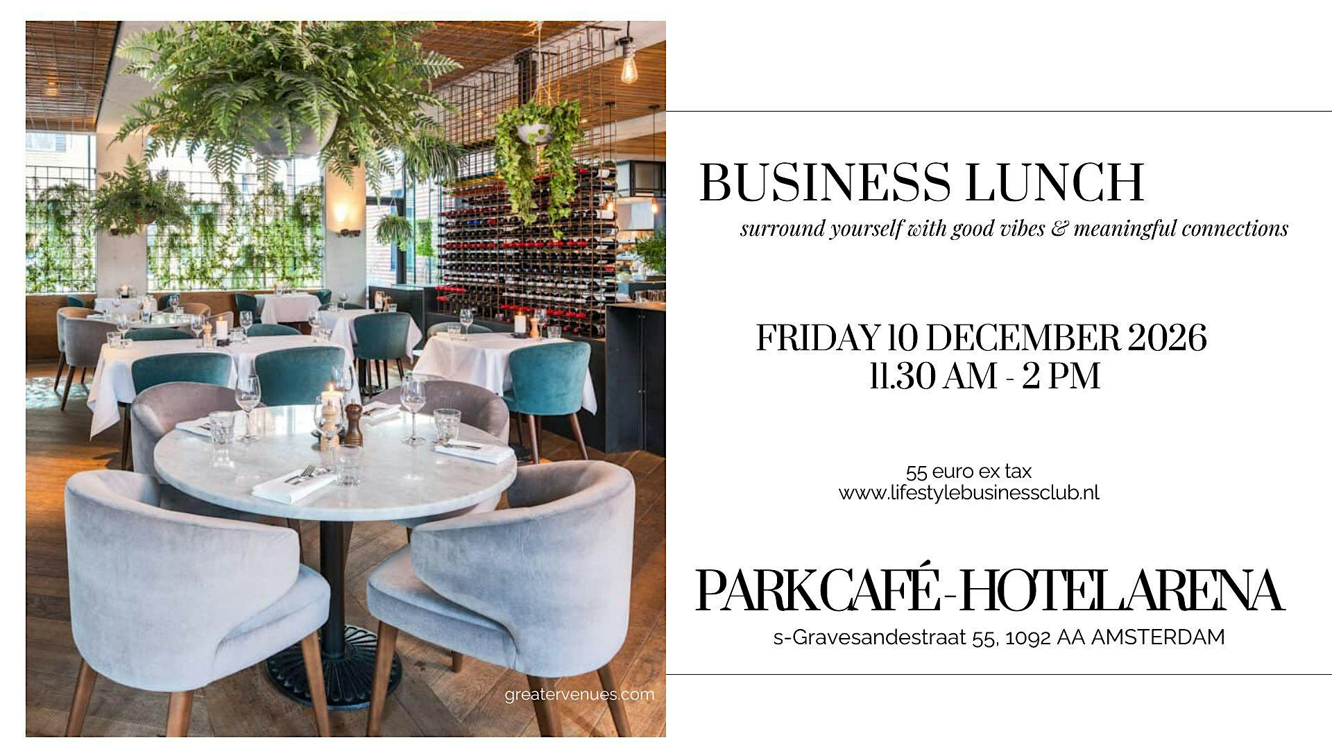 Business Lunch Park Cafe - lets network