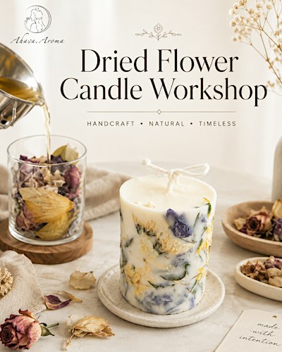 Dried Flower Candle Workshop | Handmade in Vancouver