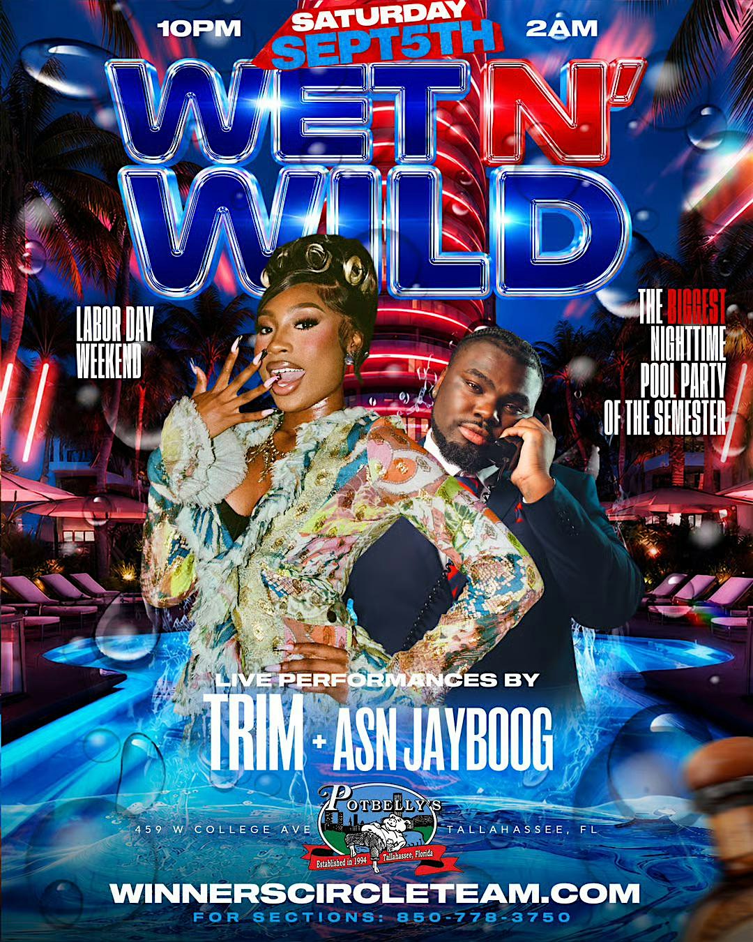 WET N' WILD POOL PARTY | TRIM + ASN JAYBOOG LIVE IN THE GARDEN