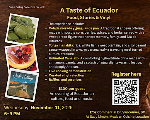 A Taste of Ecuador:   Food, Stories & Vinyl